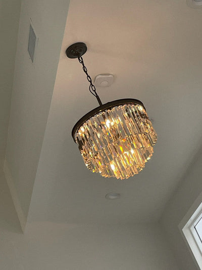 Tedem Series K9 Crystal Round / Linear Chandelier