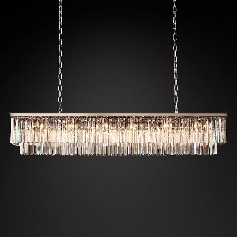 1920s Odem Rectangular Chandelier 72" - thebelacan