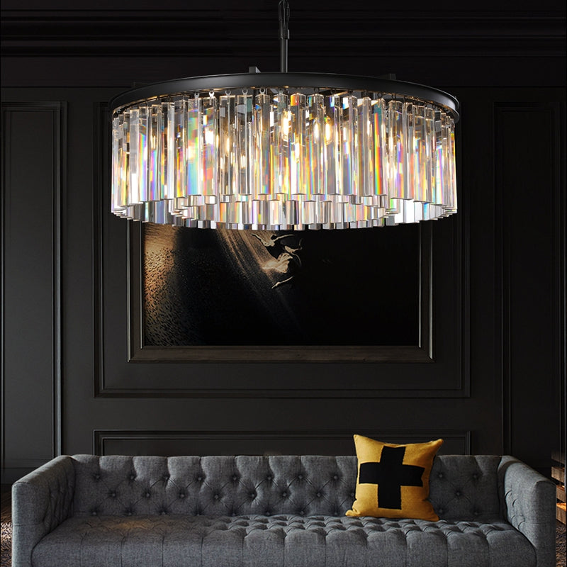 Tedem Series K9 Crystal Round / Linear Chandelier