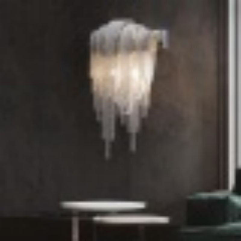 Liz Luxury Plated Aluminum Chain Tassel Wall Sconce