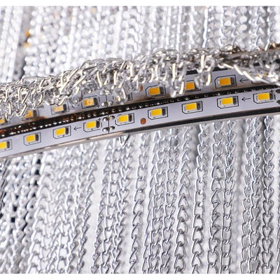 Liz Luxury Aluminum Chain Tassel Ring Multilayer Chandelier