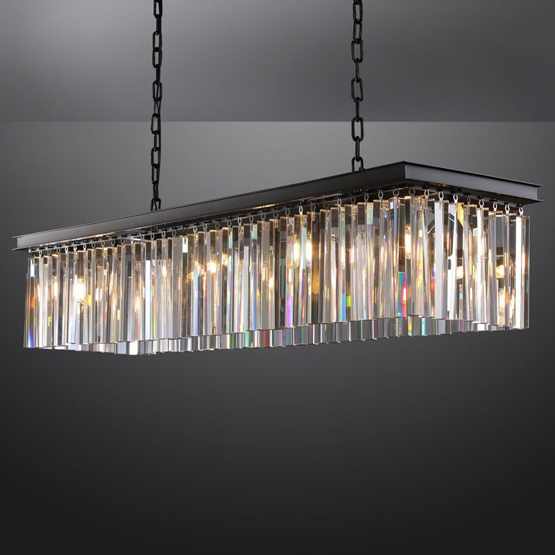 Tedem Series K9 Crystal Round / Linear Chandelier