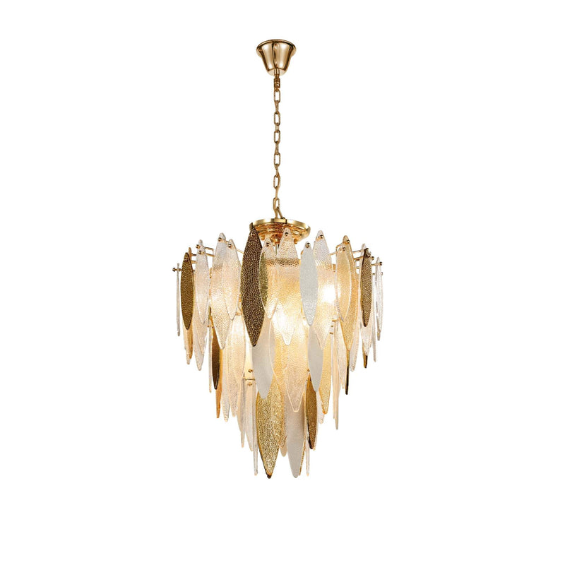 Ailin  Flushmount Tiered Oval Glass Chandelier