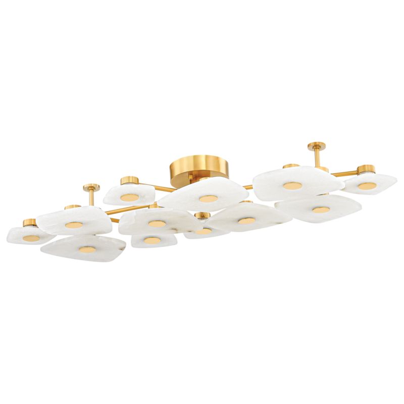 Alabaster  12 Lights Surface Ceiling Light