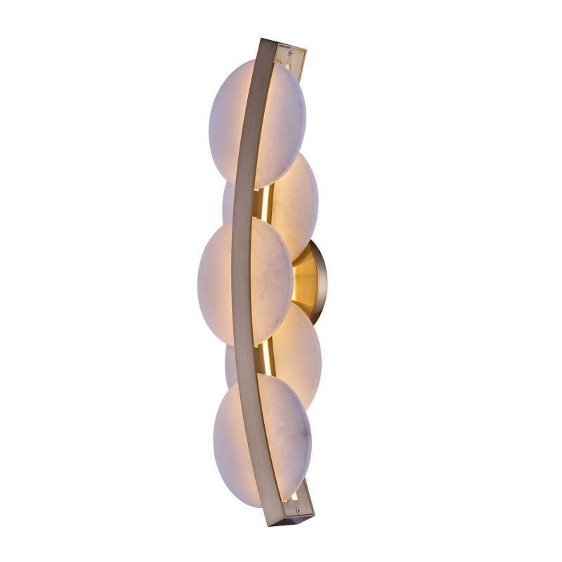 Alabaster Meridian Moon LED Wall Sconce