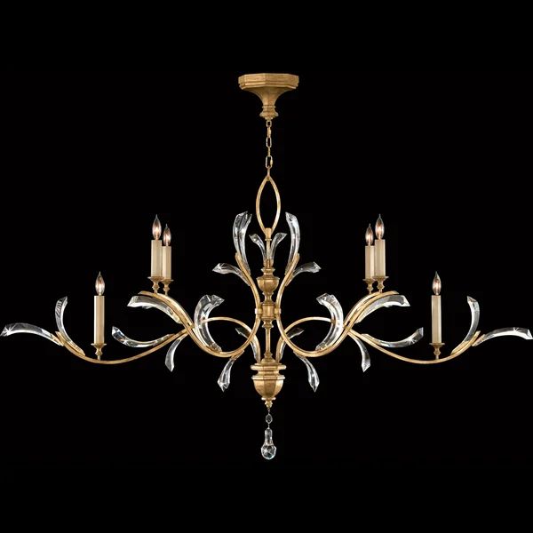 Alice Candle Oblong Chandelier 74"