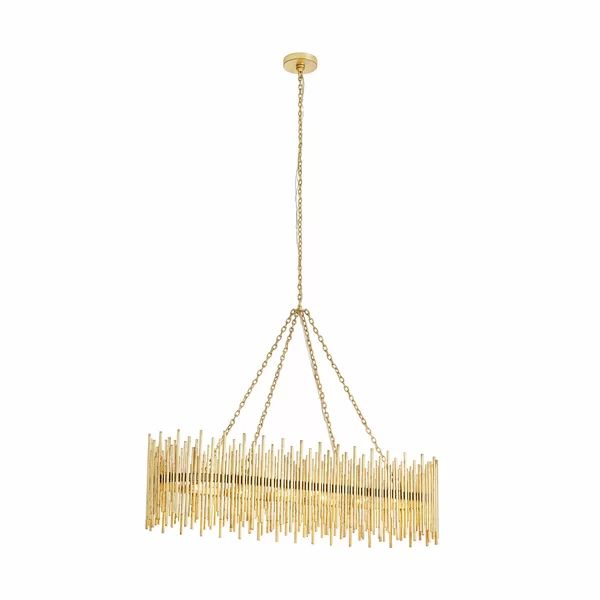 Althely 10 Lights Rectangle Pendant Chandelier