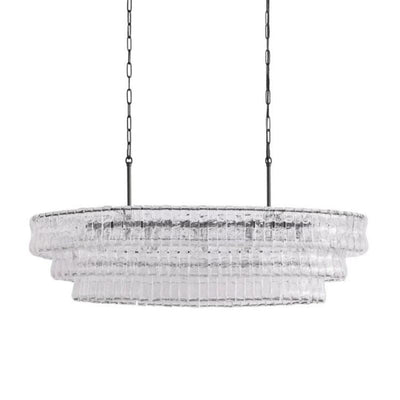 Amor Glass Oval Chandelier 54"W/65"W - thebelacan