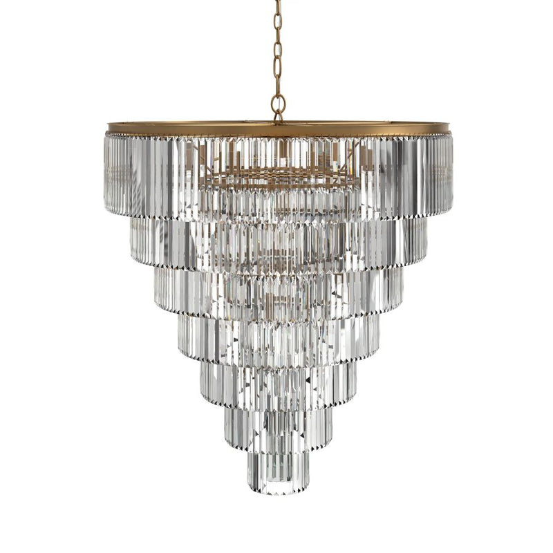 Cara Tiered Round Glass Chandelier