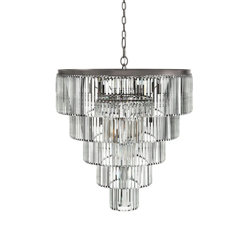 Cara Tiered Round Glass Chandelier