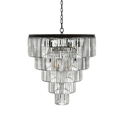 Cara Tiered Round Glass Chandelier