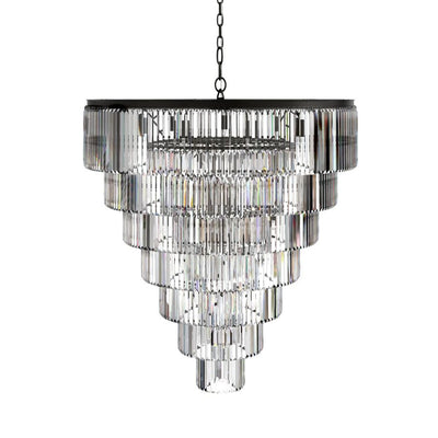 Cara Tiered Round Glass Chandelier