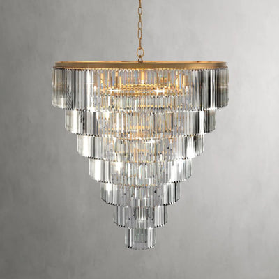 Cara Tiered Round Glass Chandelier