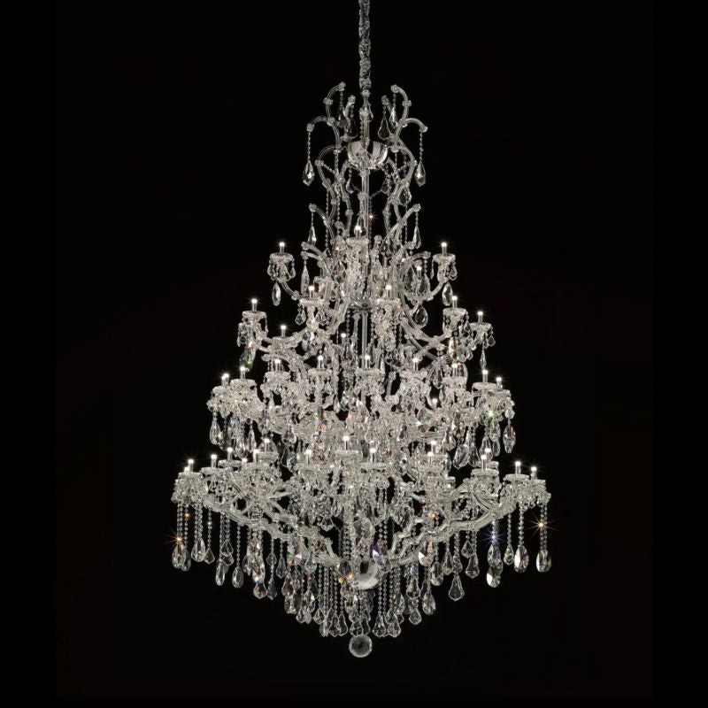 Antique Maria Theresa 35/65 Light Crystal Glass Chandelier