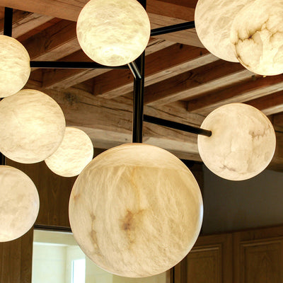 Alabaster  Carol Sphere Modern Artistic Chandelier Light