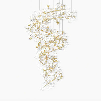 Ginkgo Ceramic  Chandelier Double S