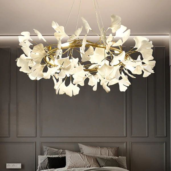 Ginkgo Ceramic Circle Chandelier