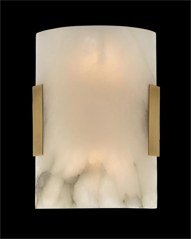 Alabaster Arc-shaped  Wall Sconce