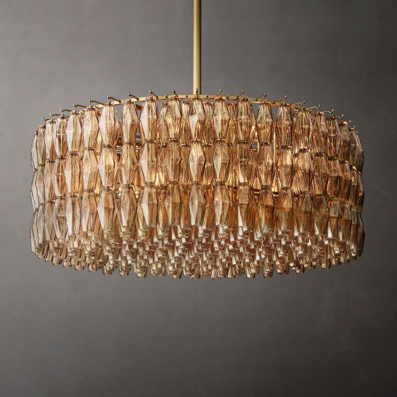 Evelyn Crystal Round Chandelier 47"