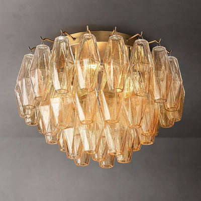 Evelyn Glass Flushmount Ceiling Light 17"