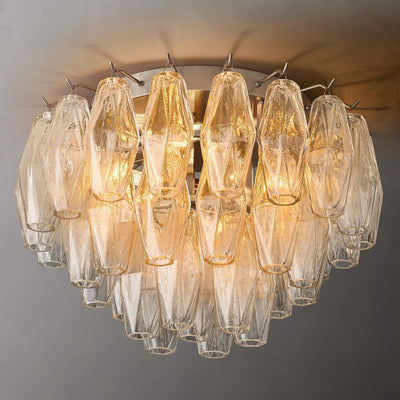 Evelyn Glass Flushmount Ceiling Light 17"