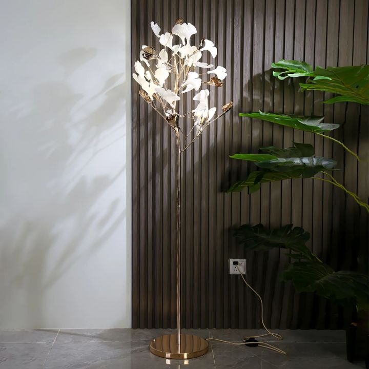 Gingko Ceramic Leaf Floor Lamp