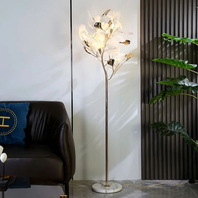 Gingko Ceramic Leaf Floor Lamp