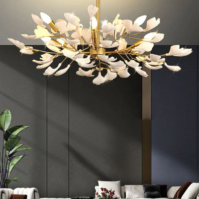 Gingko Ceramic Luxury Chandelier Style A