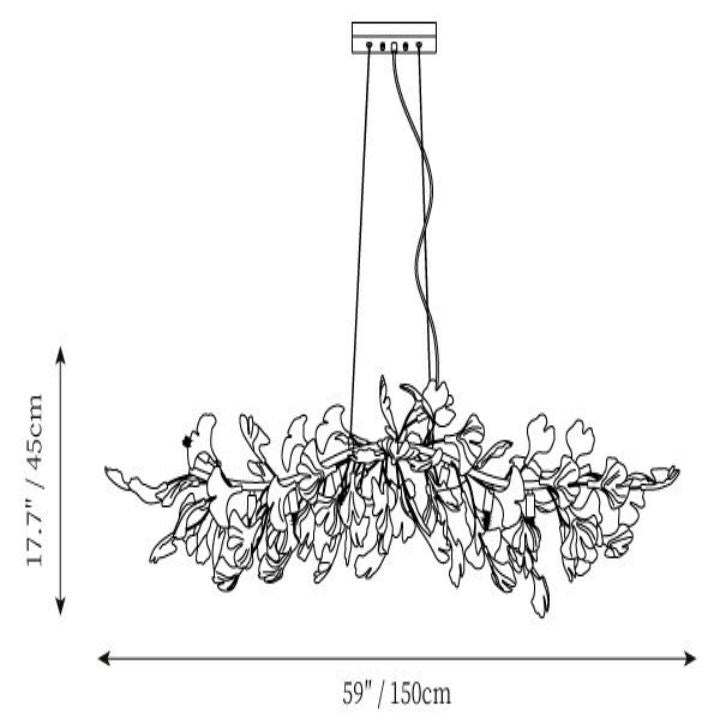 Gingko  Ceramic Luxury Chandelier Style C