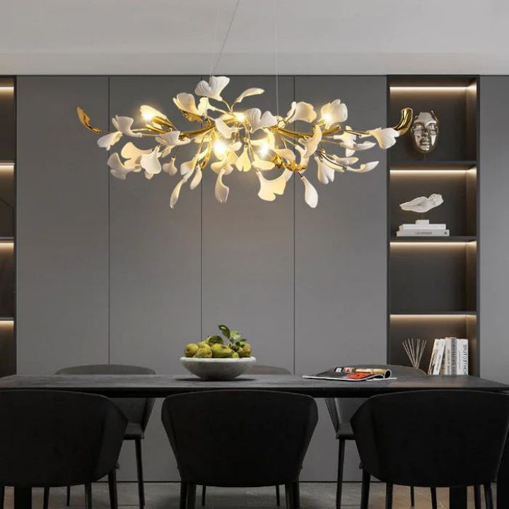 Gingko  Ceramic Luxury Chandelier Style C