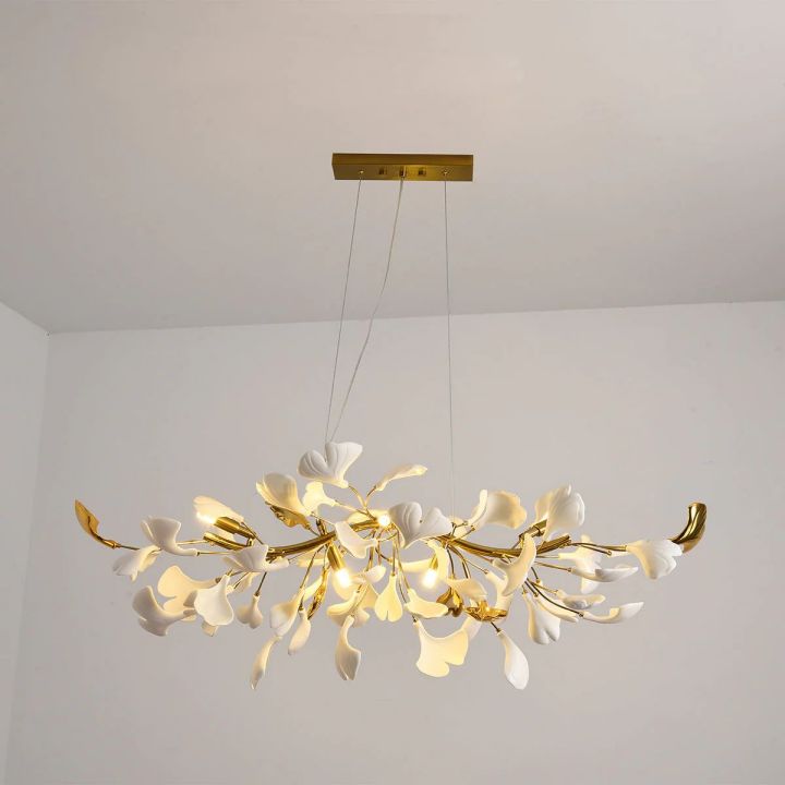 Gingko  Ceramic Luxury Chandelier Style C