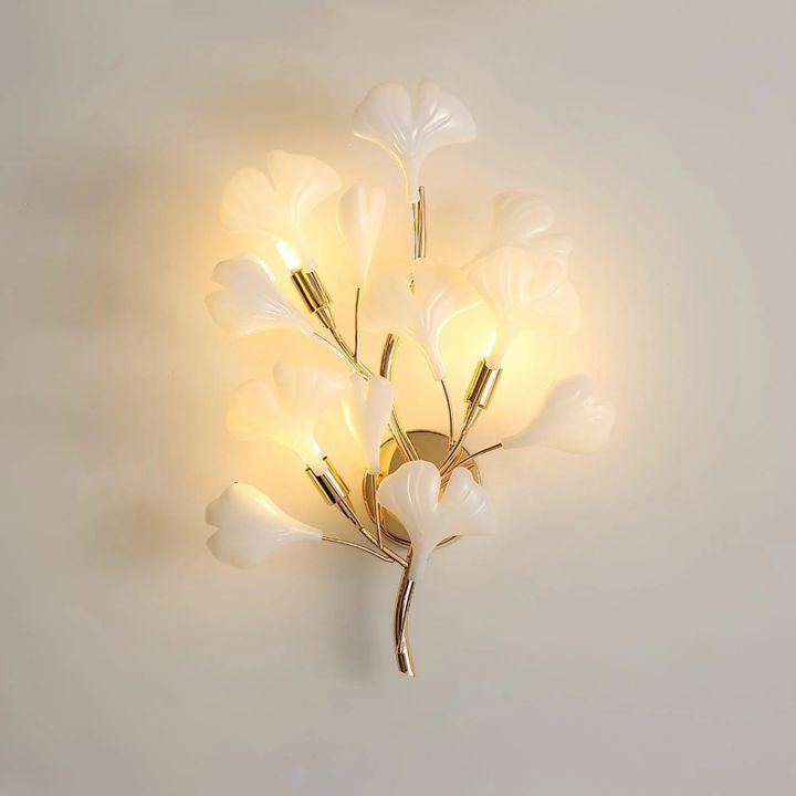 Gingko Ceramic Wall Sconce Lamp