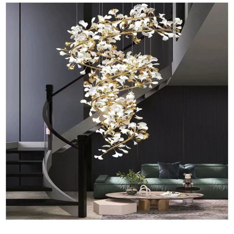 Ginkgo Ceramic  Chandelier Double S