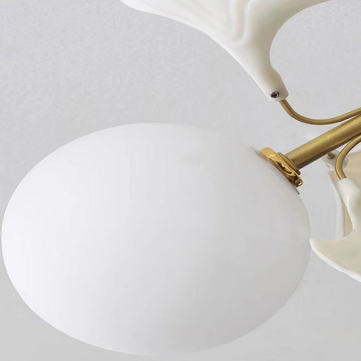 Ginkgo Ceramic Glass Ceiling Lamp