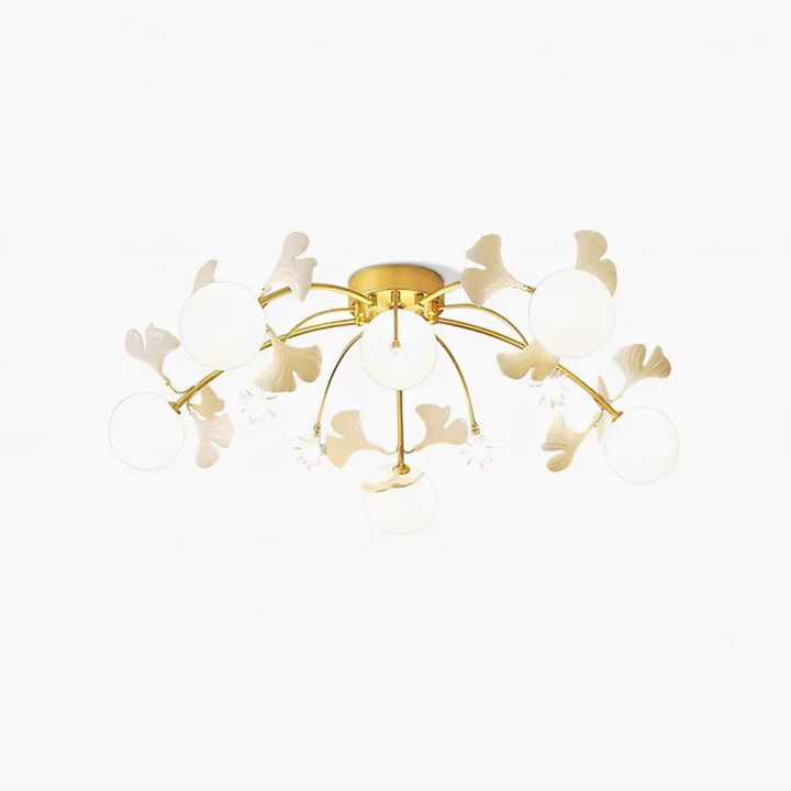 Ginkgo Ceramic Glass Ceiling Lamp