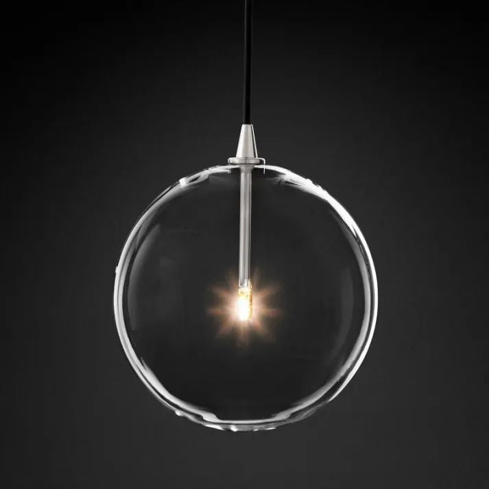 Glass Ball Pendant Light 6" 10" 14"