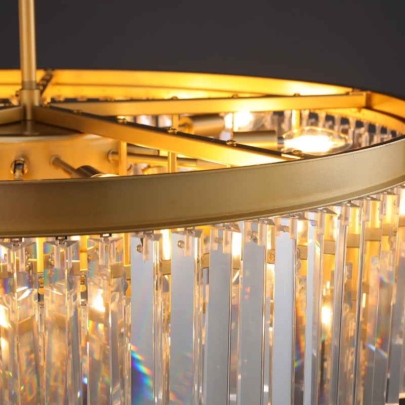 Tedem Series K9 Crystal Round / Linear Chandelier