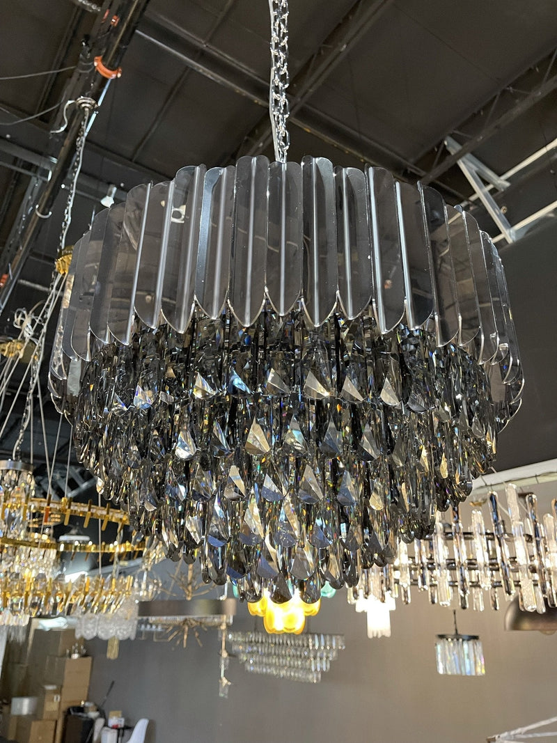 Aidan Tiered Round Crystal Chandelier