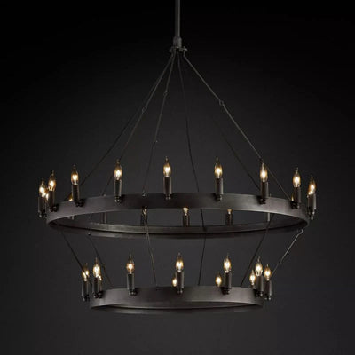 Jose Vintage Candelabra Round Chandelier