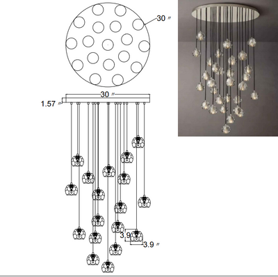 Kristina Series Glass Chandelier