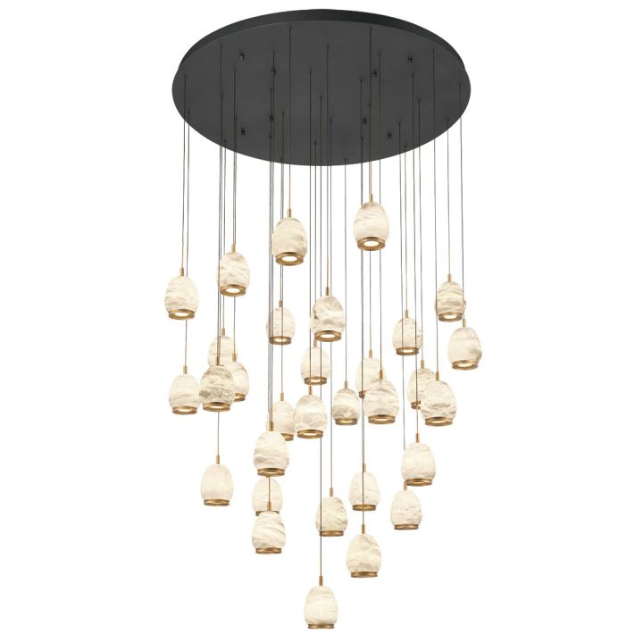 Alabaster Epoch Round LED Chandelier