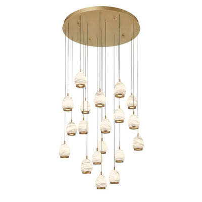 Alabaster Epoch Round LED Chandelier