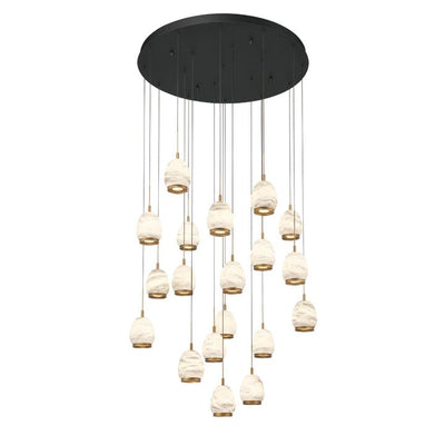 Alabaster Epoch Round LED Chandelier