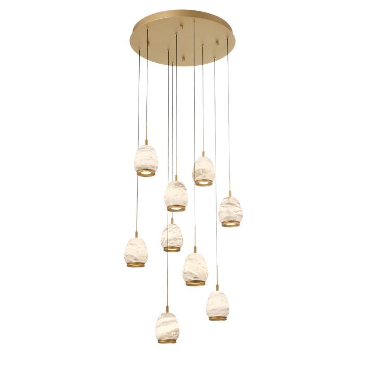 Alabaster Epoch Round LED Chandelier