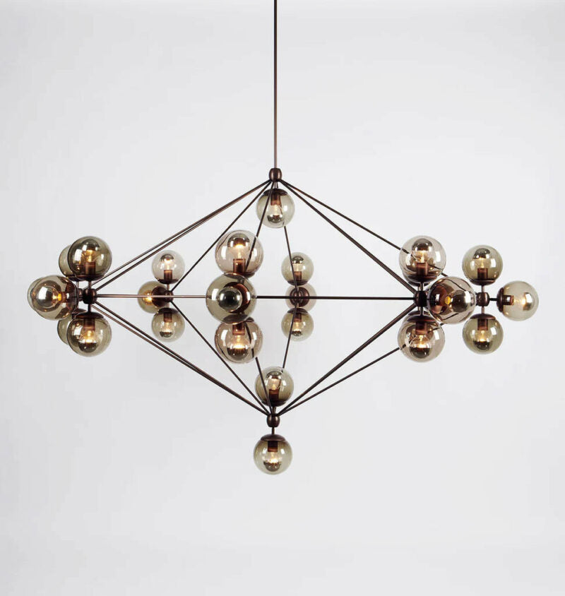 Mono Chandelier -Octagon  27 Glass  Ball