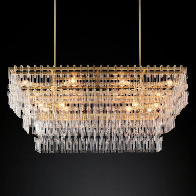 Noble Rectangle Crystal Chandelier