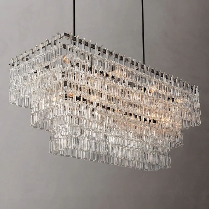 Noble Rectangle Crystal Chandelier