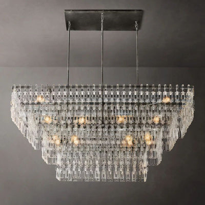 Noble Rectangle Crystal Chandelier