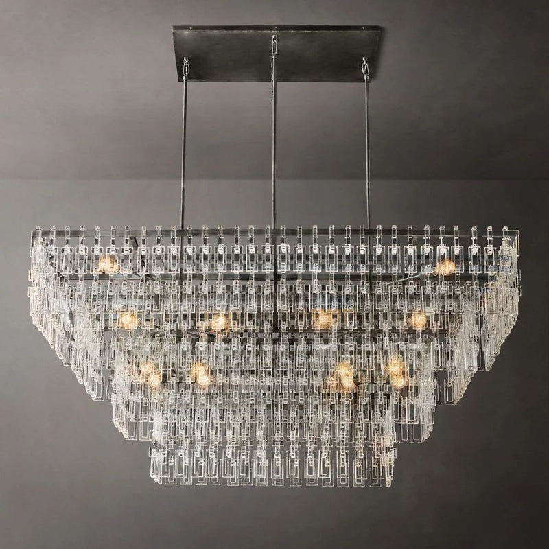 Noble Rectangle Crystal Chandelier