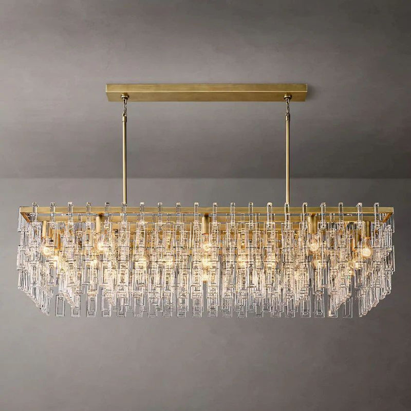 Noble Rectangle Crystal Chandelier